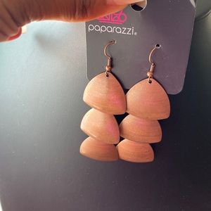 Copper tone earrings
